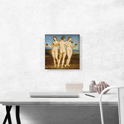 «The Three Graces 1505» par Raphael, reproduction d'art sur toile tendue