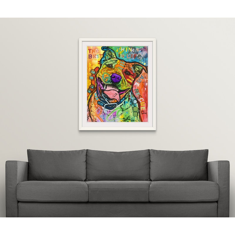 «The Best Things in Life», reproduction, Cadre blanc, H 32 po x l 27 po x P 1 po