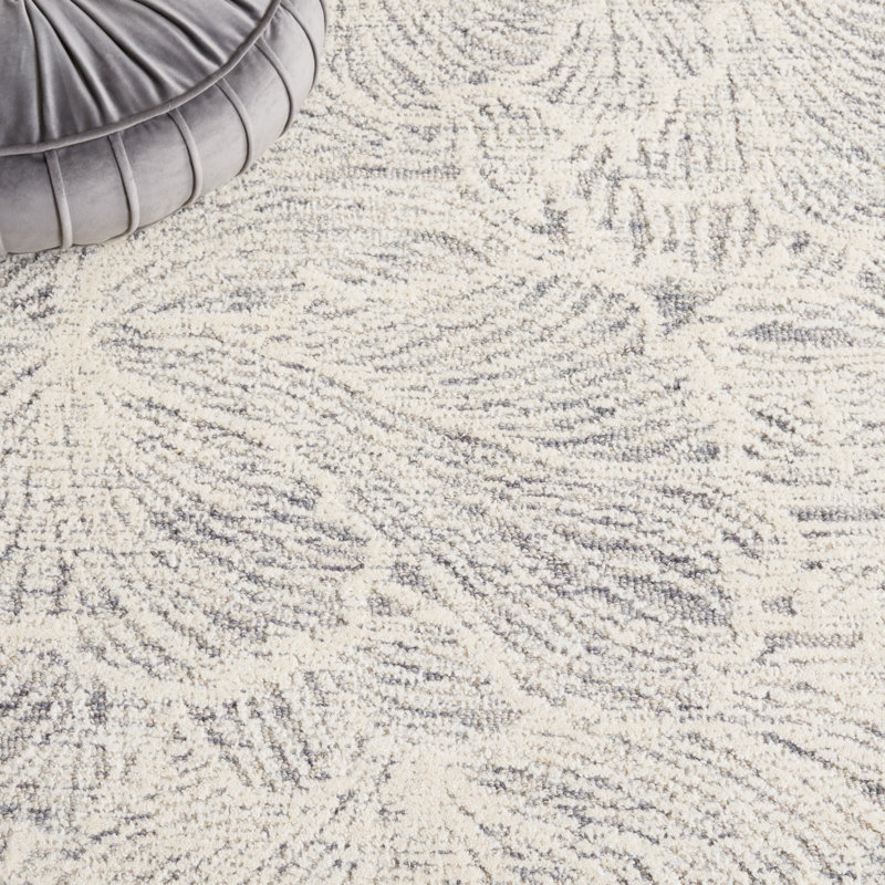 Tapis en coton touffeté à la main en coton et en latex Kanaiyah, Rectangle 9 pi x 12 pi