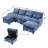 106 Inch U-Shape Sectional Sofa With Chenille Upholstery, Modular Design, And Built-In Charging For Modern Living Rooms-628521702