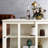 White Kitchen Stand With Glass Door Storage-405770370