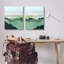 «Hill Side Nautical Landscape Abstract Greenery» par Grace Popp - ensemble de 2 impressions d'art graphique-1494184624