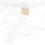 Lit simple superposé avec glissière amovible et stable - blanc amovible