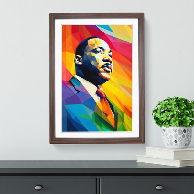 XYZ-FRM-V1223-4487 Martin Luther King Jr. Op 1 Piece Single Picture Frame Wall Art