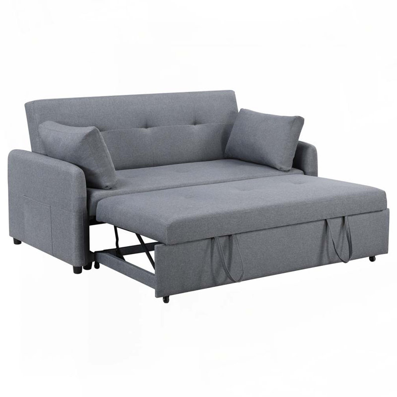 Convertible Sleeper Sofa with USB Ports, Power Sockets, Pockets