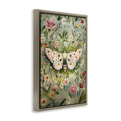 Cadre flottant Floral Moth & Botanicals, design par The Dutch Lady
