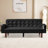 74.4'' Faux Leather Square Arm Sofa Bed-1973282090-1983379835