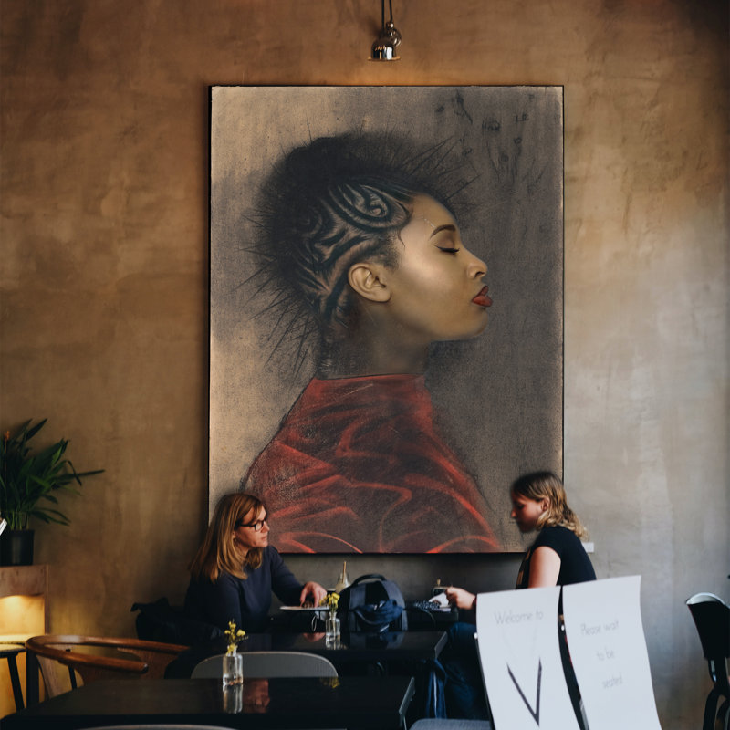 Dark Profile 1 Piece Wall Art