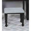 Tabouret de salle de bain pour chambre à coucher, verre transparent de 8 mm, miroir à DEL, tiroirs de rangement, gris et tabouret, trempé, tiroirs intégrés