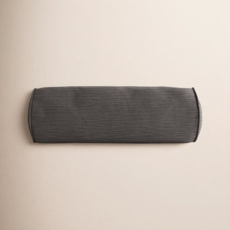Housse et insert de coussin en velours, Gris, 6 po x 24 po