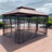 13x10 Outdoor Patio Gazebo Canopy Tent With Ventilated Double Roof And Mosquito net(Detachable Mesh Screen On All Sides),Suitable for Lawn, Garden, Backyard and Deck, Top-110583047-110583046
