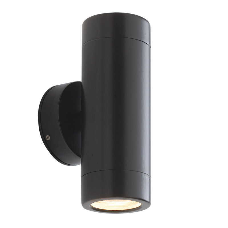 Amot Outdoor Armed Sconce, Satin Black