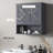 Kleankin Farmhouse Bathroom Wall Cabinet, Wall Mounted Medicine Cabinet With Open Shelf & Adjustable Shelf, Storage For Laundry Room, Gray-1036494697