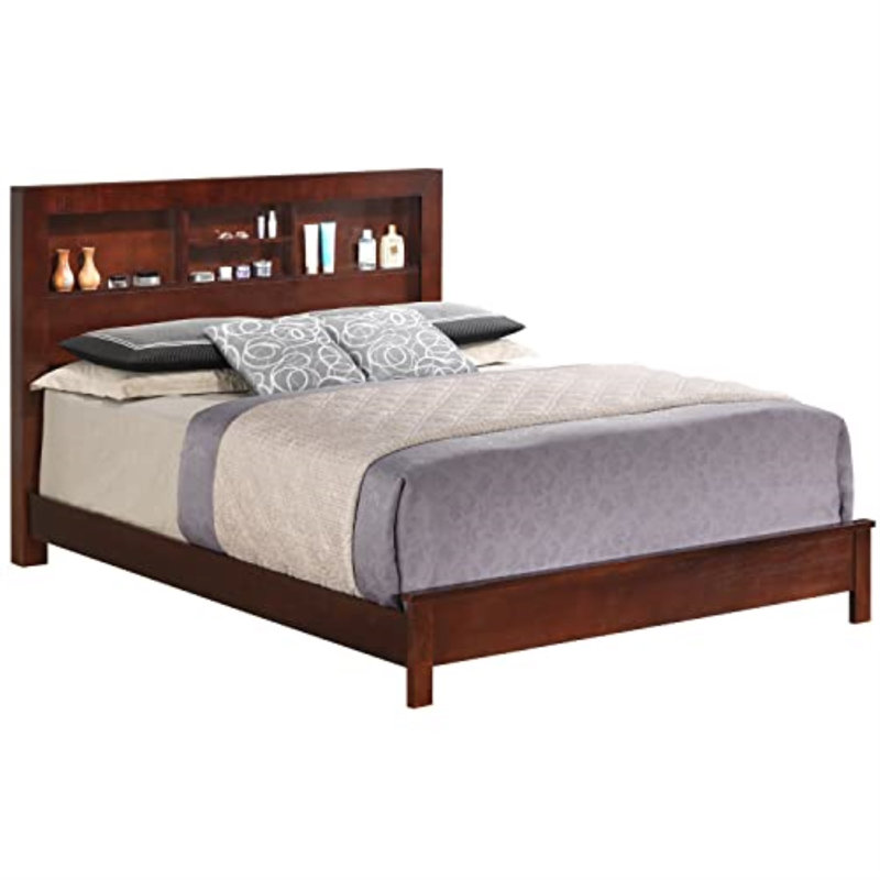 Lisbon Bookcase Bed, Queen, Cherry