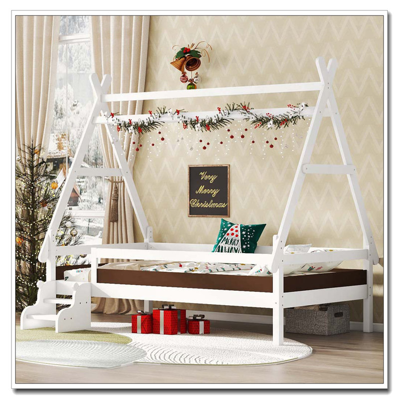 Lit plateforme simple avec escalier, Simple