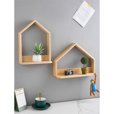 Tatanisha Wood Floating Shelf