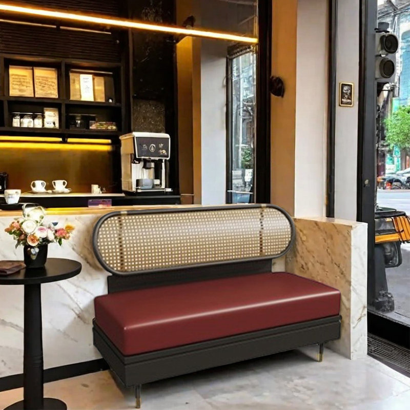 Banc rembourré en similicuir Bruinius