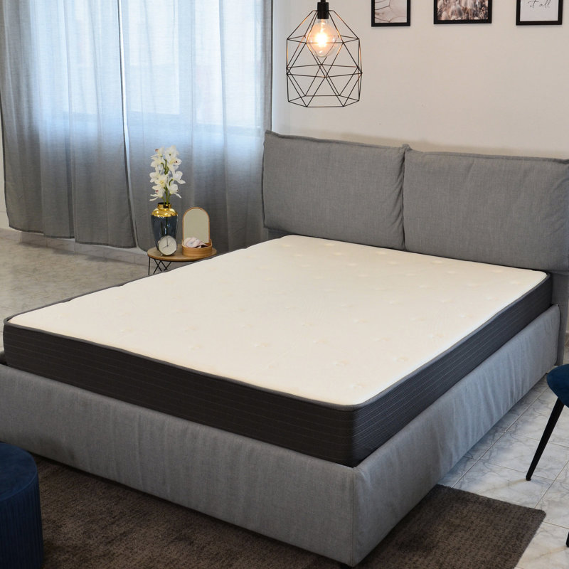 Twin 8 In. Mattress - Gel Memory Foam And Pocket Spring For A Deep Sleep Soft Euro Top With Supportive Coil Comfortable Night In Bedroom