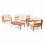 Ensemble de causeuse et table basse et fauteuil club Aston