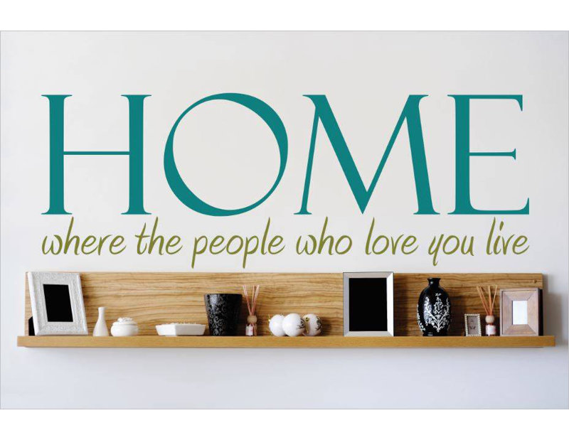 Text & Numbers Wall Decal, 6" H x 20" W x 0.16" D, Teal