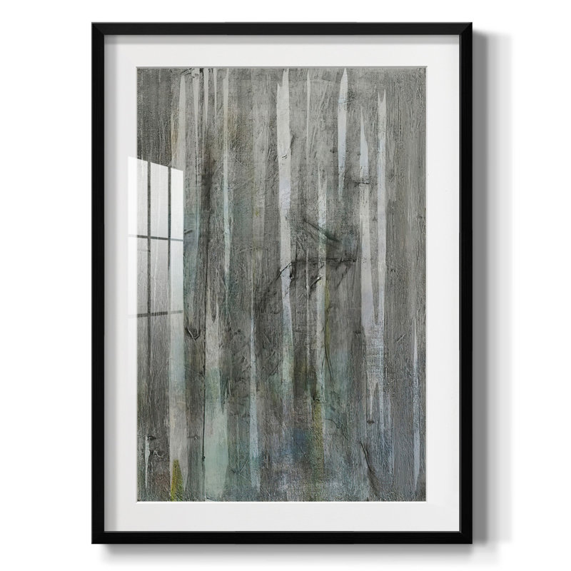 Birch Forest Abstracts I - Impression encadrée, H 28,5 po x l 20,5 po, Noir