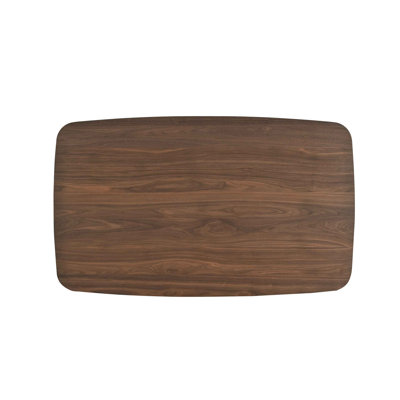Curved-Leg Solid Wood Dining Table