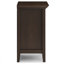 Table de chevet transitionnelle en bois massif l 24 po avec 2 tiroirs et tablette de rangement ouverte Amherst-618343169