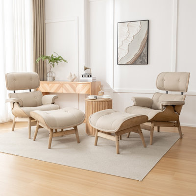 Bushea Lounge Chair With Ottoman