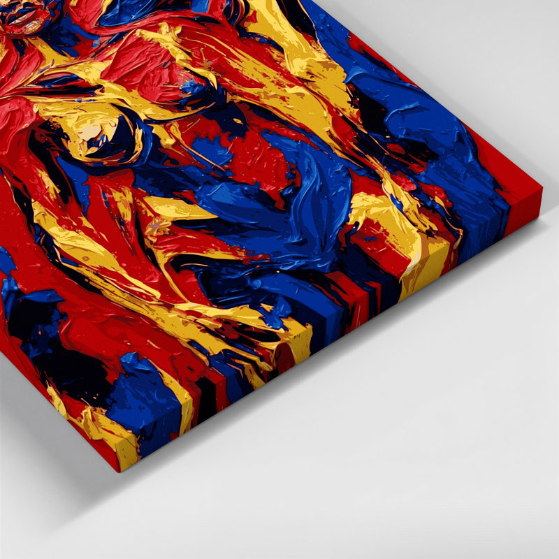 Art abstrait sur toile 81, H 8 po x l 8 po