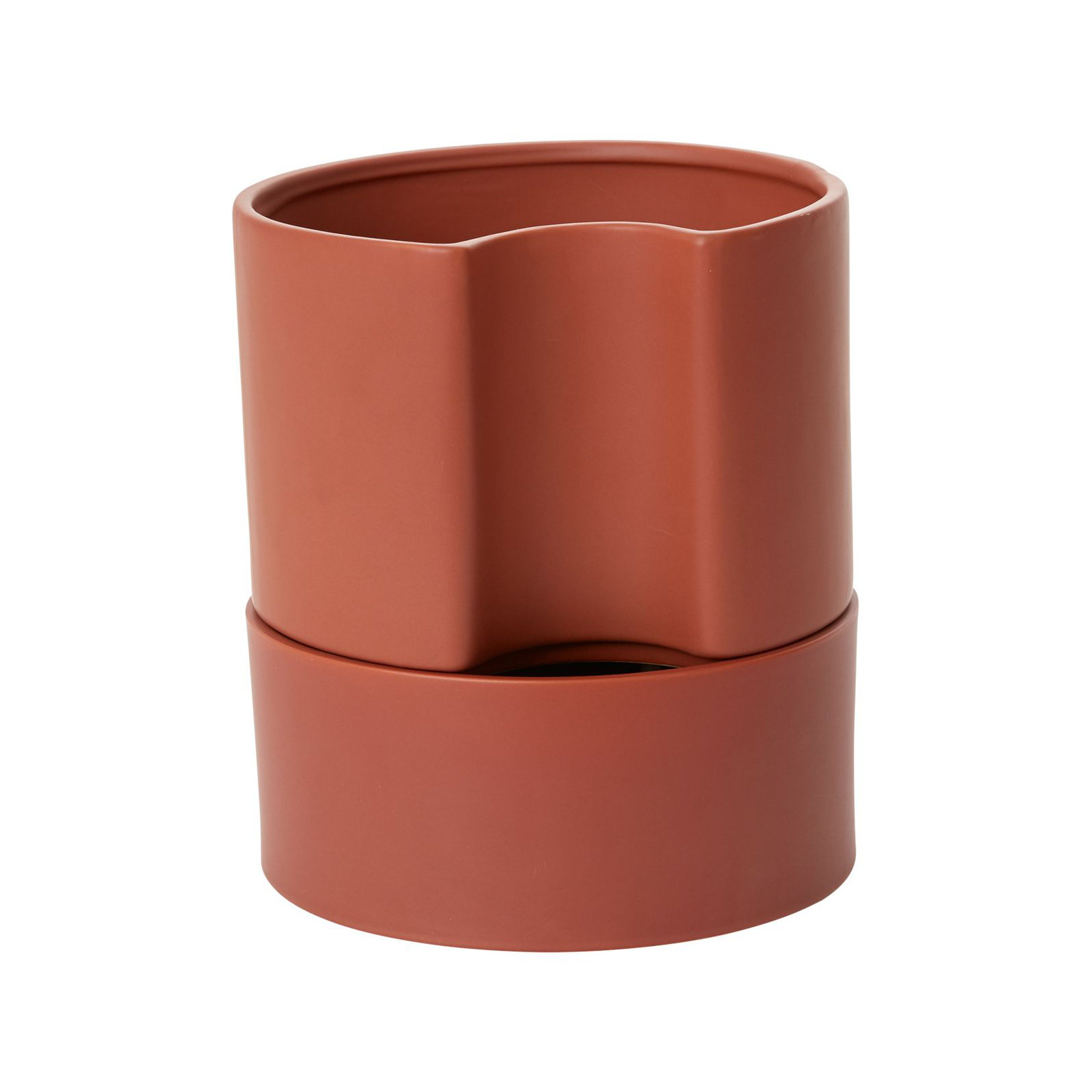 Patti Handmade Ceramic Pot Planter, 9" H x 8" W x 8" D, Terracotta