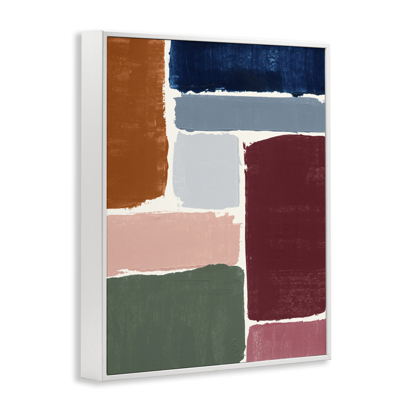Art de giclée encadrée de formes asymétriques par Victoria Barnes, Giclée encadrée blanc bord de mer, H 30 po x l 24 po