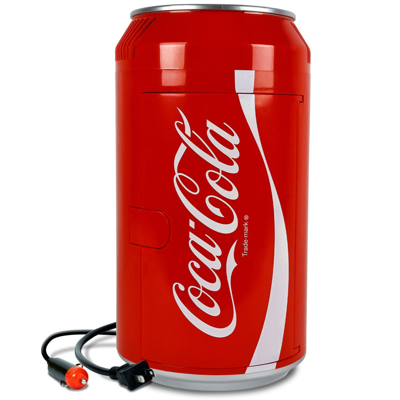 Mini réfrigérateur portatif 8 canettes Coca-Cola 12V DC 110V AC 5,4L, rouge