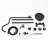 2-Spray Round Wall Bar Shower Kit With Hand Shower Dual Cross Handles Mixer Shower System Taps-106848801
