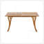 Table de salle à manger d'extérieur rectangulaire en bois massif 59 pouces, finition teck-1977521829