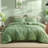 100% Washed Cotton Comforter Set Queen Size – Bright White, Linen-Like Texture, Soft & Breathable Bedding Set, 3-Piece Durable Percale Comforter-123119592-133896226