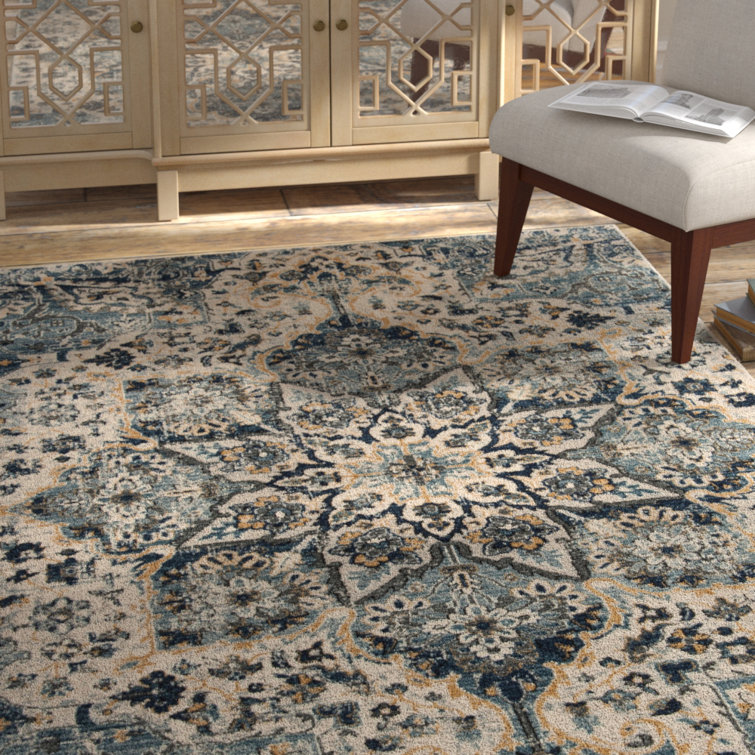 Carmel Performance Damask Rug