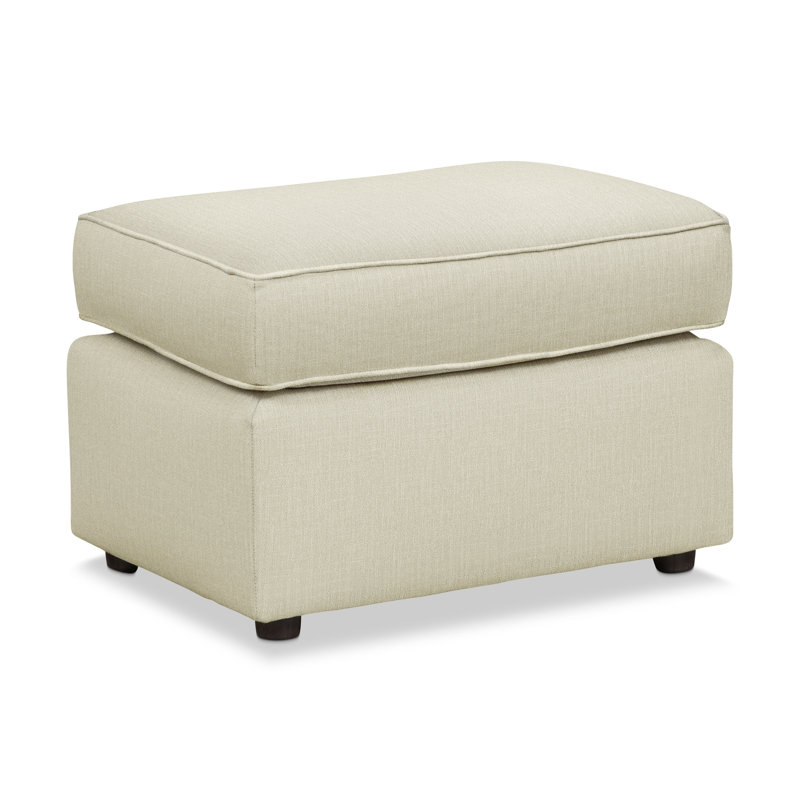Leigh Upholstered Ottoman, Canvas Canvas Sunbrella® Canvas