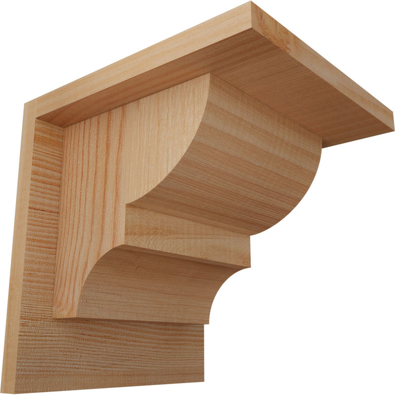 Corbeau Ridgewood avec contre-plaque, H 8 po x l 7,5 po x P 8 po, Sapin de Douglas, Lisse