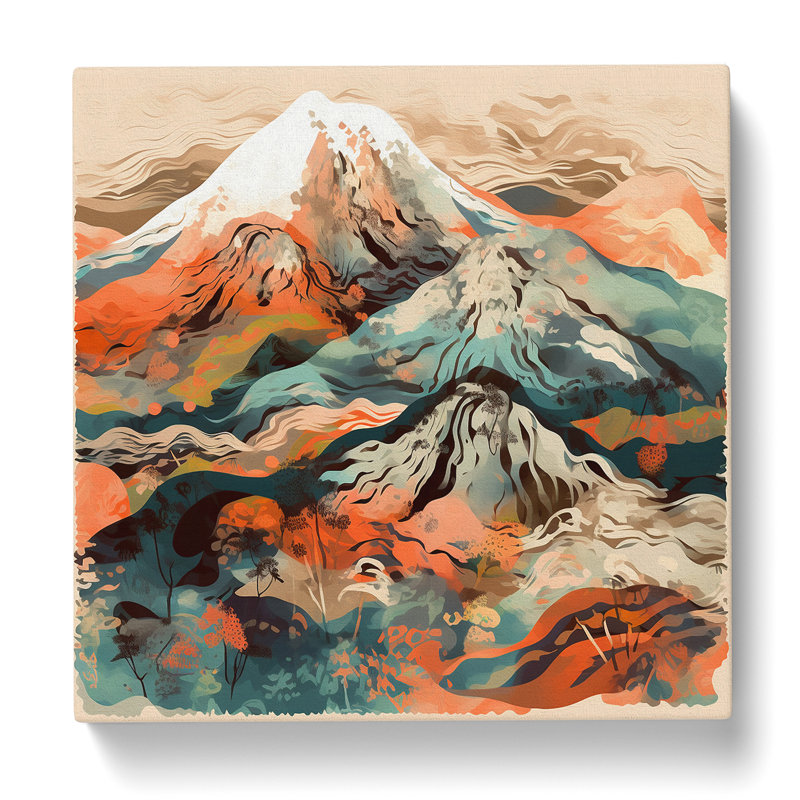 Japanese Mountains Abstract - No Frame Print