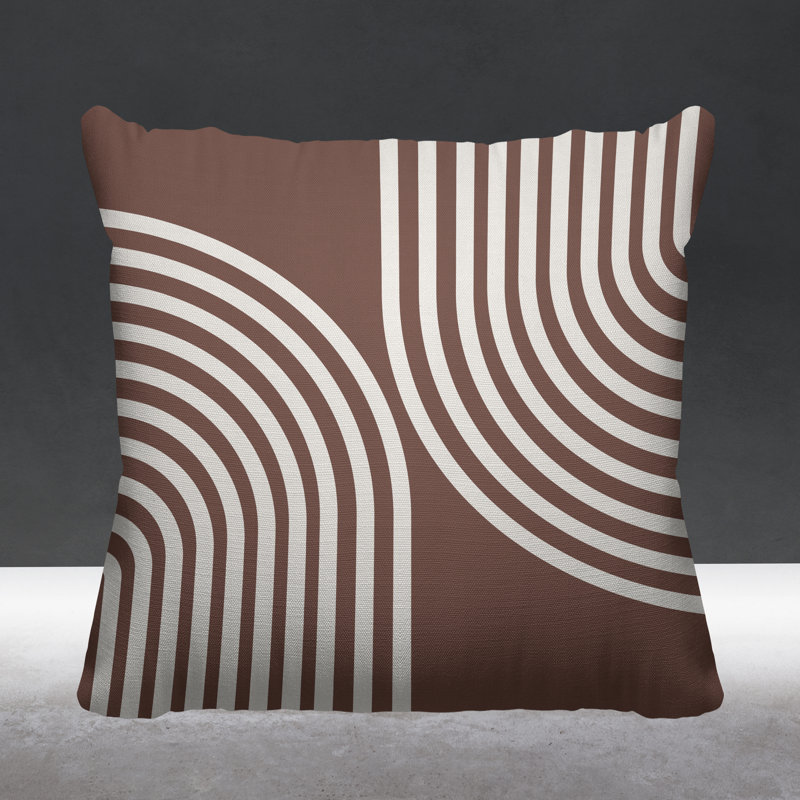 Coussin décoratif intérieur / extérieur Max Abstarct, Chair, L 19 po x H 19 po