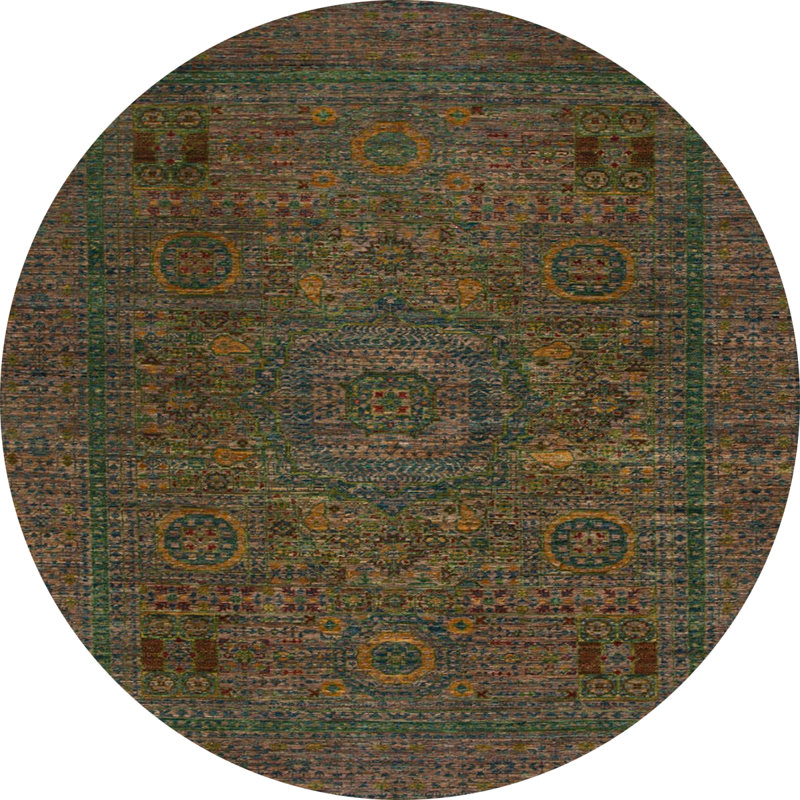 Abstract Indoor Rug, Round 4'