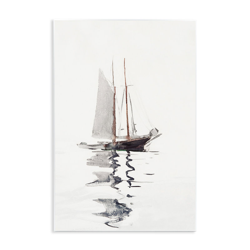 Art de plaque murale de voilier flottant tranquille océan flottant par lettrage et doublé, H 19 po x l 13 po x P 0,5 po