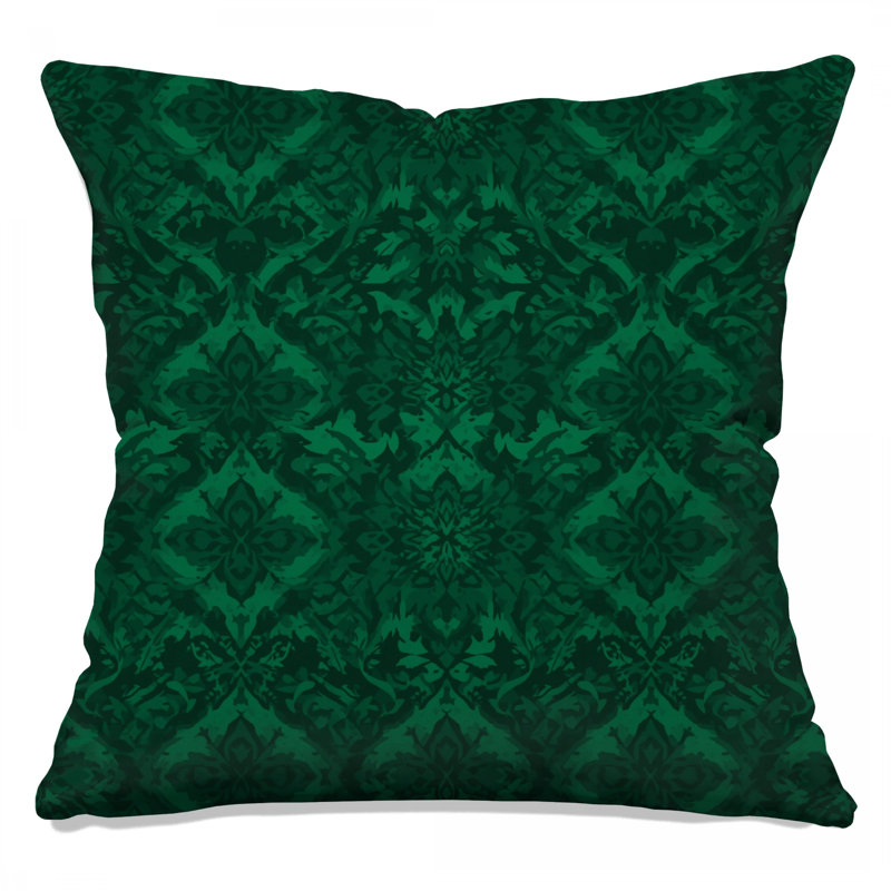 Coussins décoratifs Green Damask, 18 x 18 pouces