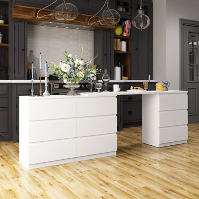 Kitchen Island With Movable Tabletop And Strong Storage
