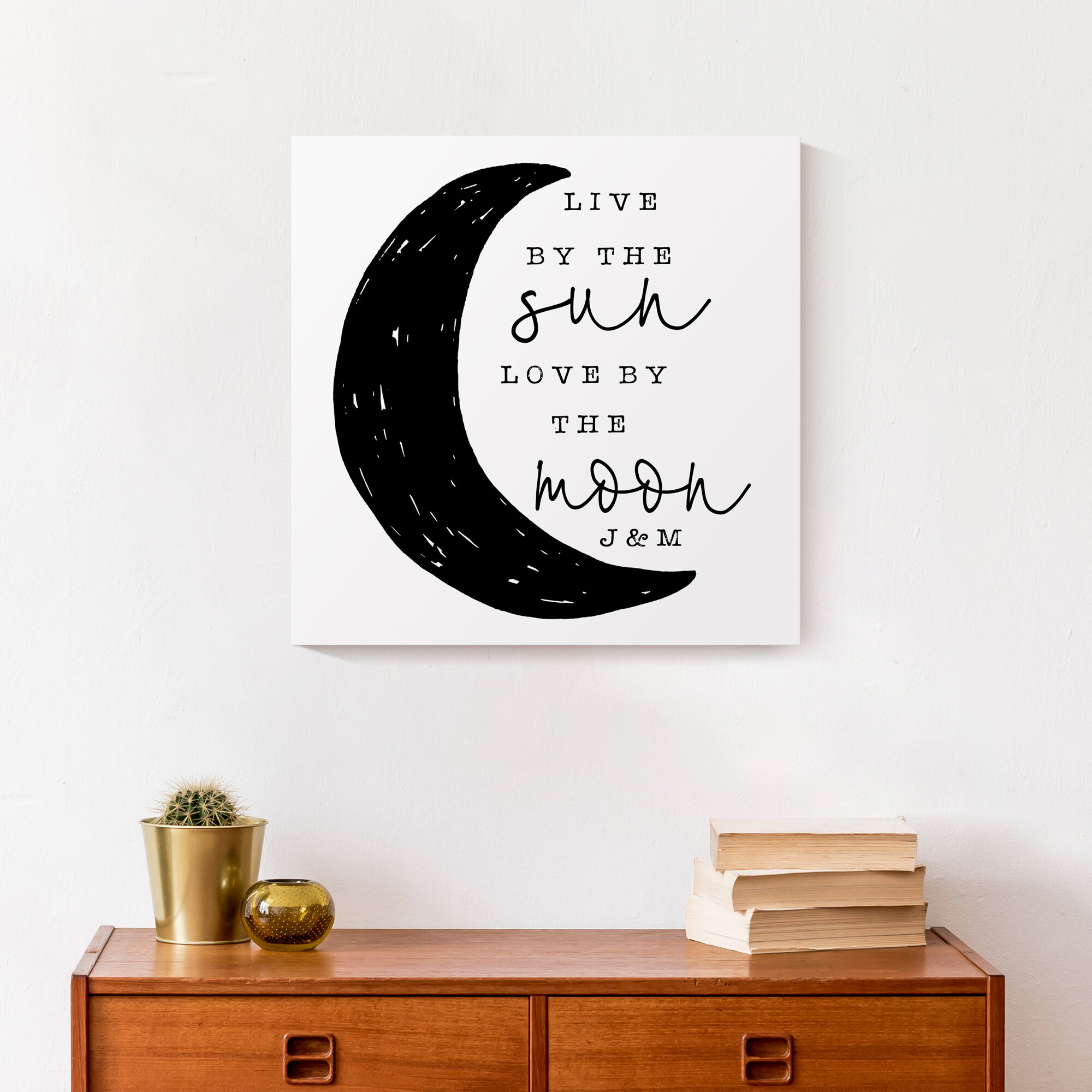 Live By The Sun, Love By The Moon - Dot Art - Chooice