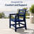 5-Piece All-Weather HDPE Outdoor Dining Set with 70.9" Rectangular Table, Umbrella Hole and 4 Armchairs-1397900754-1397900753