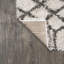 Tapis beige / gris foncé à poils longs Algaida-1713857279