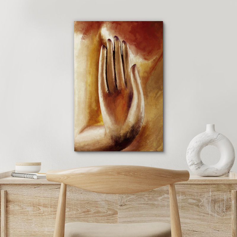 "Bronze bouddhisme religieuse en gros plan", H 18 po x l 12 po, Toile tendue