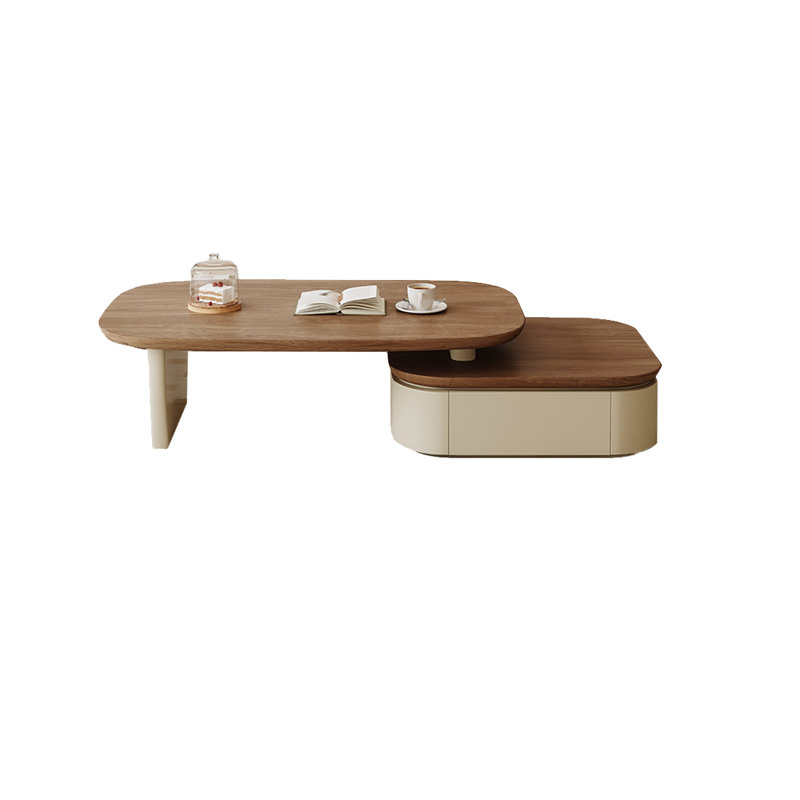 Table basse moderne en bois extensible