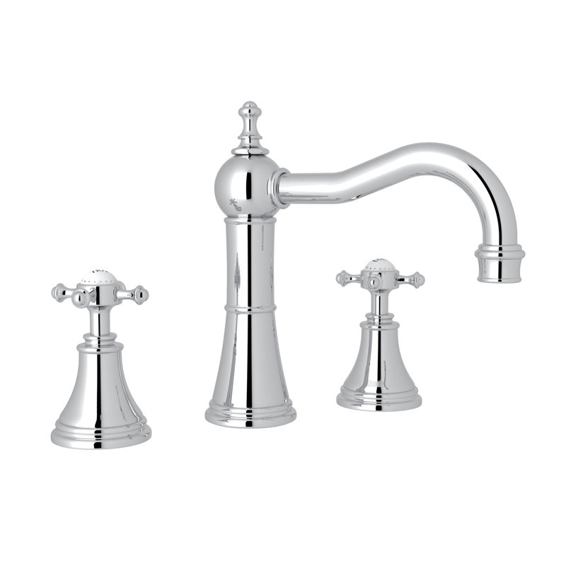 Polished Nickel Traditional Widespread Lavatory Faucet
